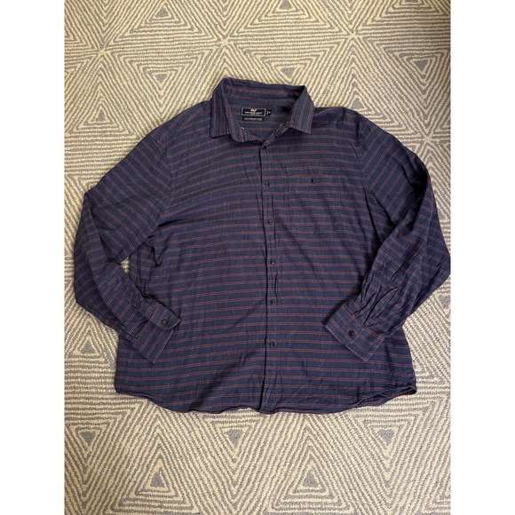 Vineyard Vines Other - Vineyard Vines Slim Longshore Long Sleeve Button Shirt - Blue/Red - XL